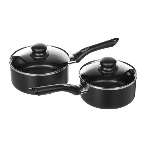 AmazonBasics 8-Piece Nonstick Saucepans