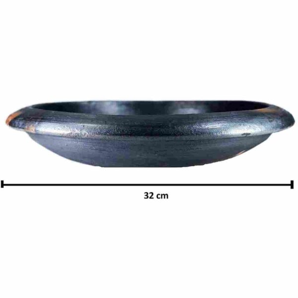 Craftsman India Online Earthen/Clay Tawa, Black