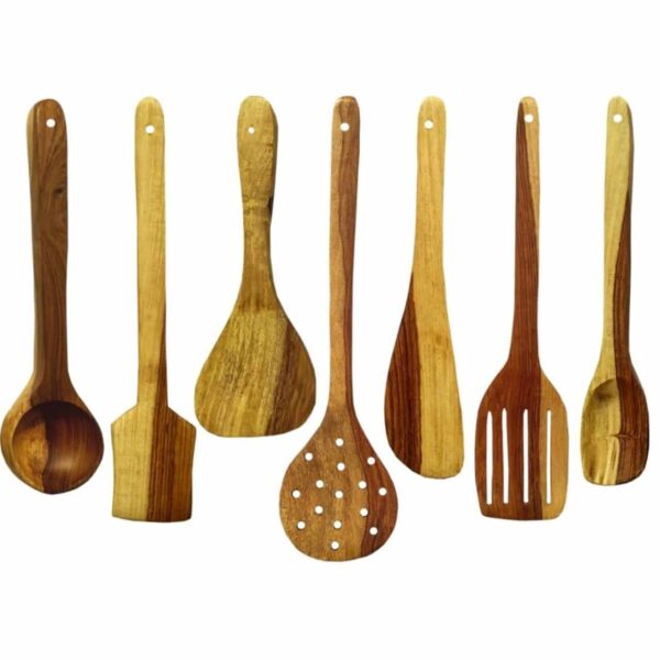 SRE SRE_0027 Wooden Spatula Set of 7 Pieces